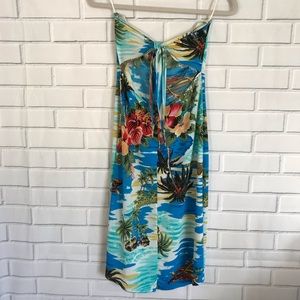 Hawaiian Strapless Dress l Beach Coverup